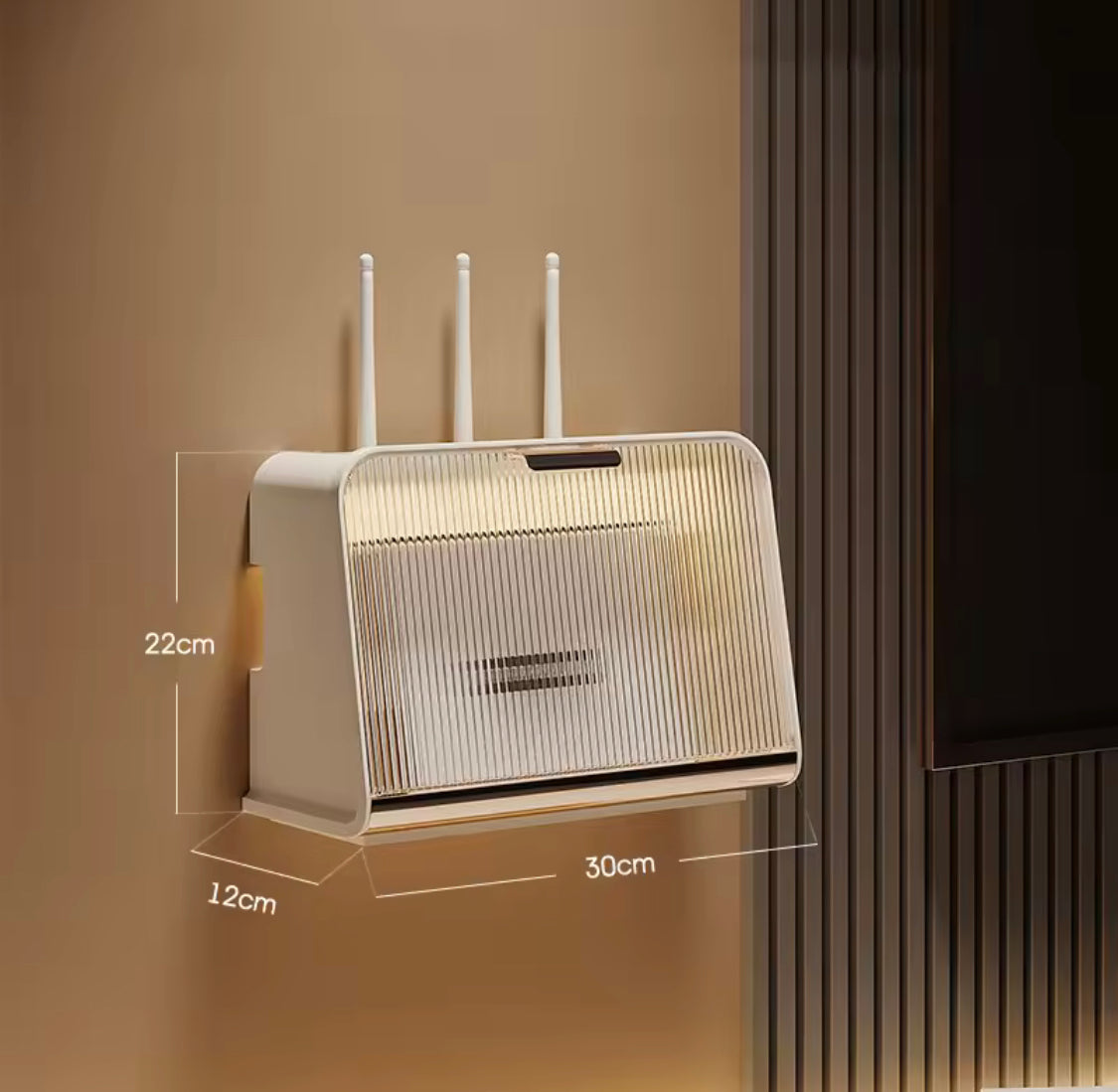 Luxury Wifi Cabinet Storage Box, Wall Mounted Router Storage Box, WiFi Device Storage Rack with Heat Dissipation Luxury Wifi Cabinet Storage Box, Wall Mounted Router Storage Box, WiFi Device Storage Rack with Heat Dissipation